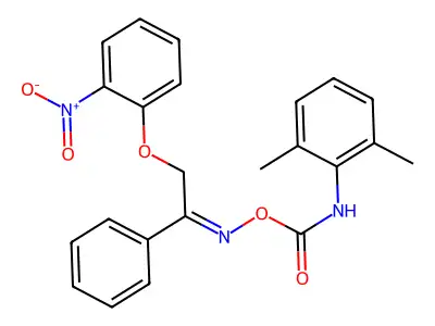 [[2-(2-nitrophenoxy)-1-phenylethylidene]amino] N-(2,6-dimethylphenyl)carbamate structure