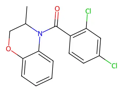 (2,4-dichlorophenyl)(3-methyl-2,3-dihydro-4H-1,4-benzoxazin-4-yl)methanone structure