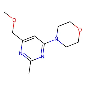 4-[6-(Methoxymethyl)-2-methyl-4-pyrimidinyl]morpholine structure