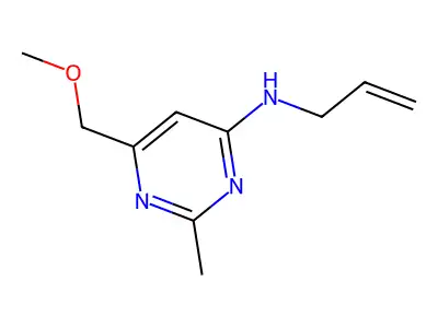 N-allyl-6-(methoxymethyl)-2-methyl-4-pyrimidinamine structure