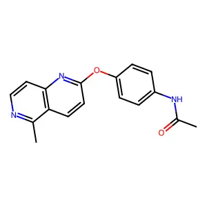 N-{4-[(5-methyl[1,6]naphthyridin-2-yl)oxy]phenyl}acetamide structure