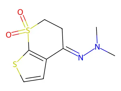 2,3-dihydro-1lambda~6~-thieno[2,3-b]thiopyran-1,1,4-trione 4-(N,N-dimethylhydrazone) structure