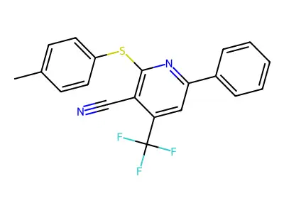 2-[(4-Methylphenyl)sulfanyl]-6-phenyl-4-(trifluoromethyl)nicotinonitrile structure