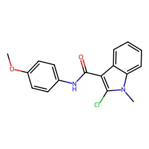 2-chloro-N-(4-methoxyphenyl)-1-methyl-1H-indole-3-carboxamide structure
