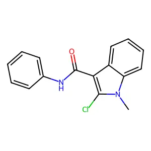 2-chloro-1-methyl-N-phenyl-1H-indole-3-carboxamide structure