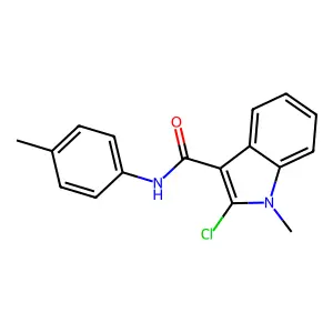 2-chloro-1-methyl-N-(4-methylphenyl)-1H-indole-3-carboxamide structure