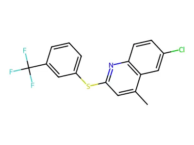 6-Chloro-4-methyl-2-{[3-(trifluoromethyl)phenyl]sulfanyl}quinoline structure