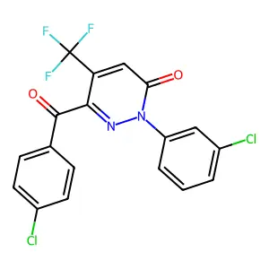 6-(4-Chlorobenzoyl)-2-(3-chlorophenyl)-5-(trifluoromethyl)pyridazin-3-one structure