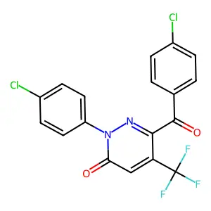 6-(4-Chlorobenzoyl)-2-(4-chlorophenyl)-5-(trifluoromethyl)pyridazin-3-one structure