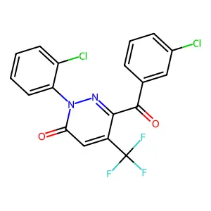 6-(3-Chlorobenzoyl)-2-(2-chlorophenyl)-5-(trifluoromethyl)pyridazin-3-one structure
