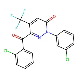 6-(2-Chlorobenzoyl)-2-(3-chlorophenyl)-5-(trifluoromethyl)pyridazin-3-one structure