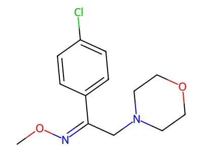1-(4-chlorophenyl)-N-methoxy-2-morpholin-4-ylethanimine structure