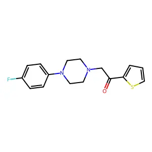 2-[4-(4-Fluorophenyl)piperazino]-1-(2-thienyl)-1-ethanone structure