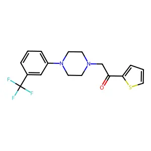 1-(2-Thienyl)-2-{4-[3-(trifluoromethyl)phenyl]piperazino}-1-ethanone structure