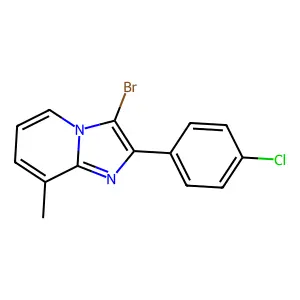 3-Bromo-2-(4-chlorophenyl)-8-methylimidazo[1,2-a]pyridine structure