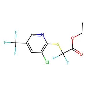 Ethyl 2-{[3-chloro-5-(trifluoromethyl)-2-pyridinyl]sulfanyl}-2,2-difluoroacetate structure