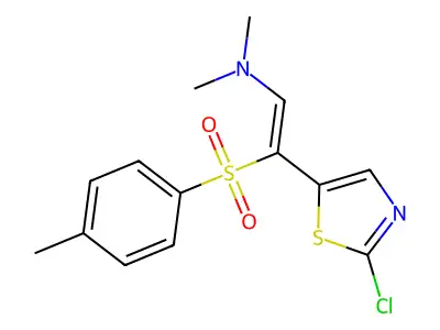 2-(2-Chloro-5-thiazolyl)-N,N-dimethyl-2-[(4-methylphenyl)sulfonyl]ethenamine structure