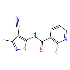 2-Chloro-N-(4-cyano-3-methylisoxazol-5-YL)nicotinamide structure