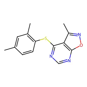 4-[(2,4-Dimethylphenyl)sulfanyl]-3-methylisoxazolo[5,4-d]pyrimidine structure