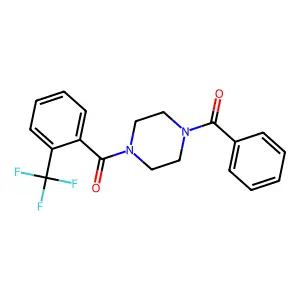 1-Benzoyl-4-[2-(trifluoromethyl)benzoyl]piperazine structure