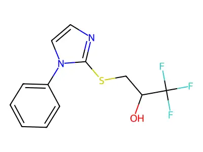 1,1,1-trifluoro-3-[(1-phenyl-1H-imidazol-2-yl)sulfanyl]-2-propanol structure