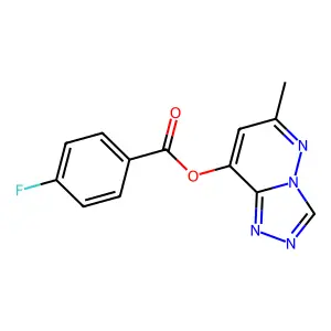 6-Methyl[1,2,4]triazolo[4,3-b]pyridazin-8-yl 4-fluorobenzenecarboxylate structure