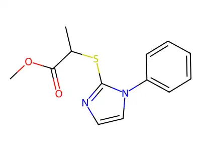 methyl 2-[(1-phenyl-1H-imidazol-2-yl)sulfanyl]propanoate structure