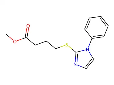methyl 4-[(1-phenyl-1H-imidazol-2-yl)sulfanyl]butanoate structure