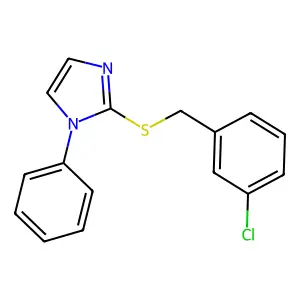 3-chlorobenzyl 1-phenyl-1H-imidazol-2-yl sulfide structure