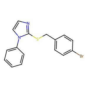 4-bromobenzyl 1-phenyl-1H-imidazol-2-yl sulfide structure