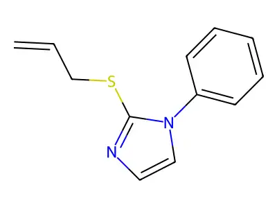1-phenyl-2-(prop-2-en-1-ylsulfanyl)-1H-imidazole structure