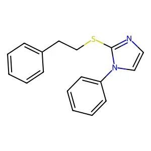 2-(phenethylsulfanyl)-1-phenyl-1H-imidazole structure