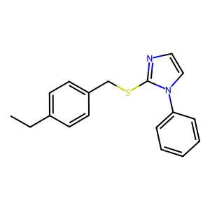 4-ethylbenzyl 1-phenyl-1H-imidazol-2-yl sulfide structure