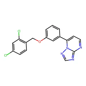7-{3-[(2,4-Dichlorobenzyl)oxy]phenyl}[1,2,4]triazolo[1,5-a]pyrimidine structure
