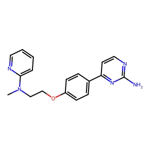 4-(4-{2-[Methyl(2-pyridinyl)amino]ethoxy}phenyl)-2-pyrimidinamine structure