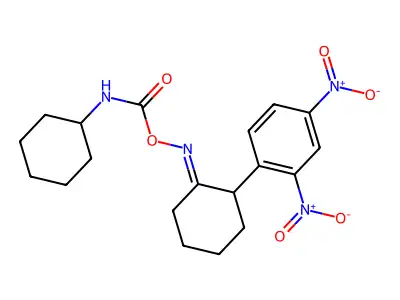 [[2-(2,4-dinitrophenyl)cyclohexylidene]amino] N-cyclohexylcarbamate structure