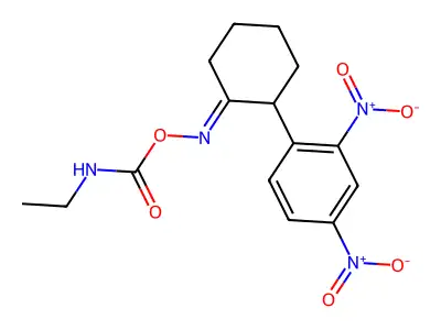 [[2-(2,4-dinitrophenyl)cyclohexylidene]amino] N-ethylcarbamate structure