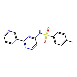 4-methyl-N-[2-(3-pyridinyl)-4-pyrimidinyl]benzenesulfonamide structure