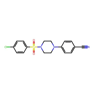 4-{4-[(4-Chlorophenyl)sulfonyl]piperazino}benzenecarbonitrile structure