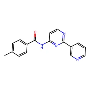 4-methyl-N-[2-(3-pyridinyl)-4-pyrimidinyl]benzenecarboxamide structure