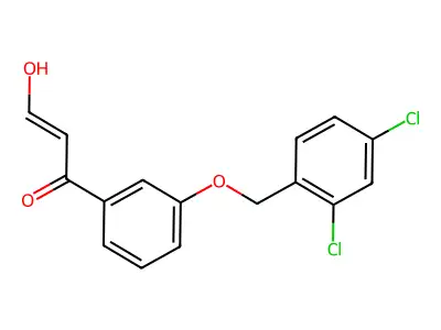 1-[3-[(2,4-Dichlorophenyl)methoxy]phenyl]-3-hydroxyprop-2-en-1-one structure