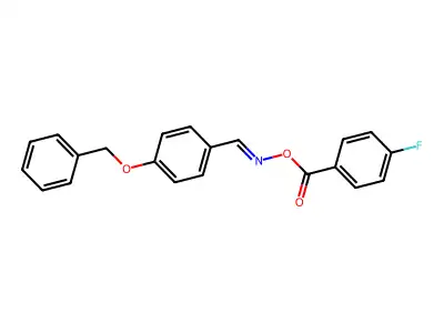 [(4-Phenylmethoxyphenyl)methylideneamino] 4-fluorobenzoate structure