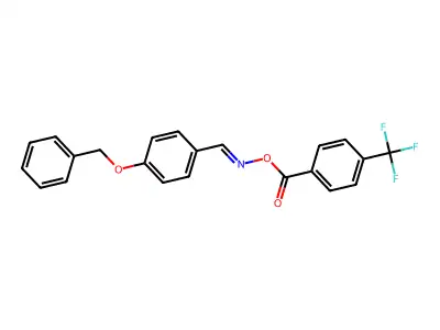 [(4-Phenylmethoxyphenyl)methylideneamino] 4-(trifluoromethyl)benzoate structure