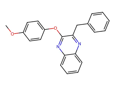 2-Benzyl-3-(4-methoxyphenoxy)quinoxaline structure