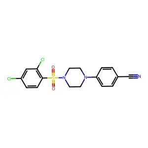 4-{4-[(2,4-Dichlorophenyl)sulfonyl]piperazino}benzenecarbonitrile structure