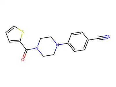 4-[4-(Thiophene-2-carbonyl)piperazin-1-yl]benzonitrile structure