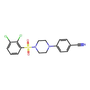 4-{4-[(2,3-Dichlorophenyl)sulfonyl]piperazino}benzenecarbonitrile structure