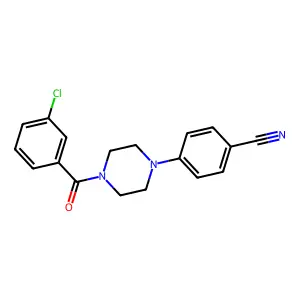 4-[4-(3-Chlorobenzoyl)piperazin-1-yl]benzonitrile structure
