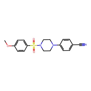 4-{4-[(4-Methoxyphenyl)sulfonyl]piperazino}benzenecarbonitrile structure