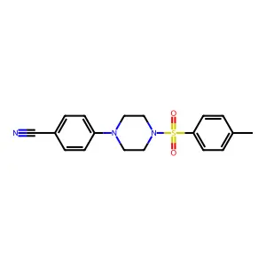 4-{4-[(4-Methylphenyl)sulfonyl]piperazino}benzenecarbonitrile structure